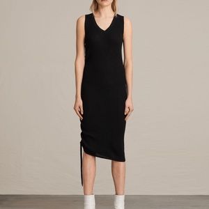 All Saints dress ruched side